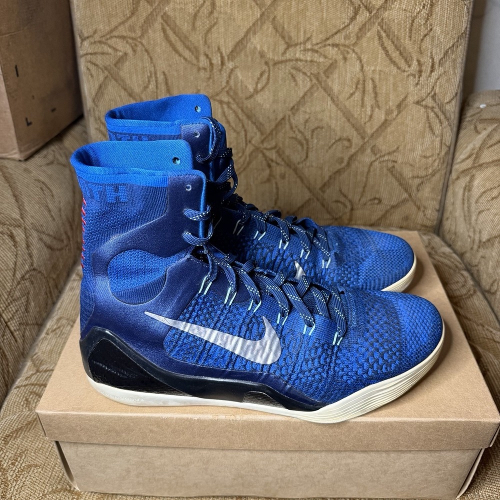 Nike Kobe 9 Elite Brave Blue (2014) 630847-404 Men's Size 11 Pre-Owned No Box - Picture 4 of 8